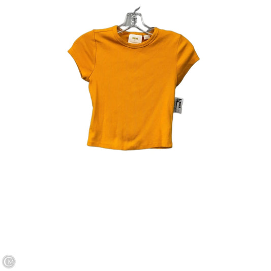 Top Short Sleeve By Maeve In Yellow, Size: M