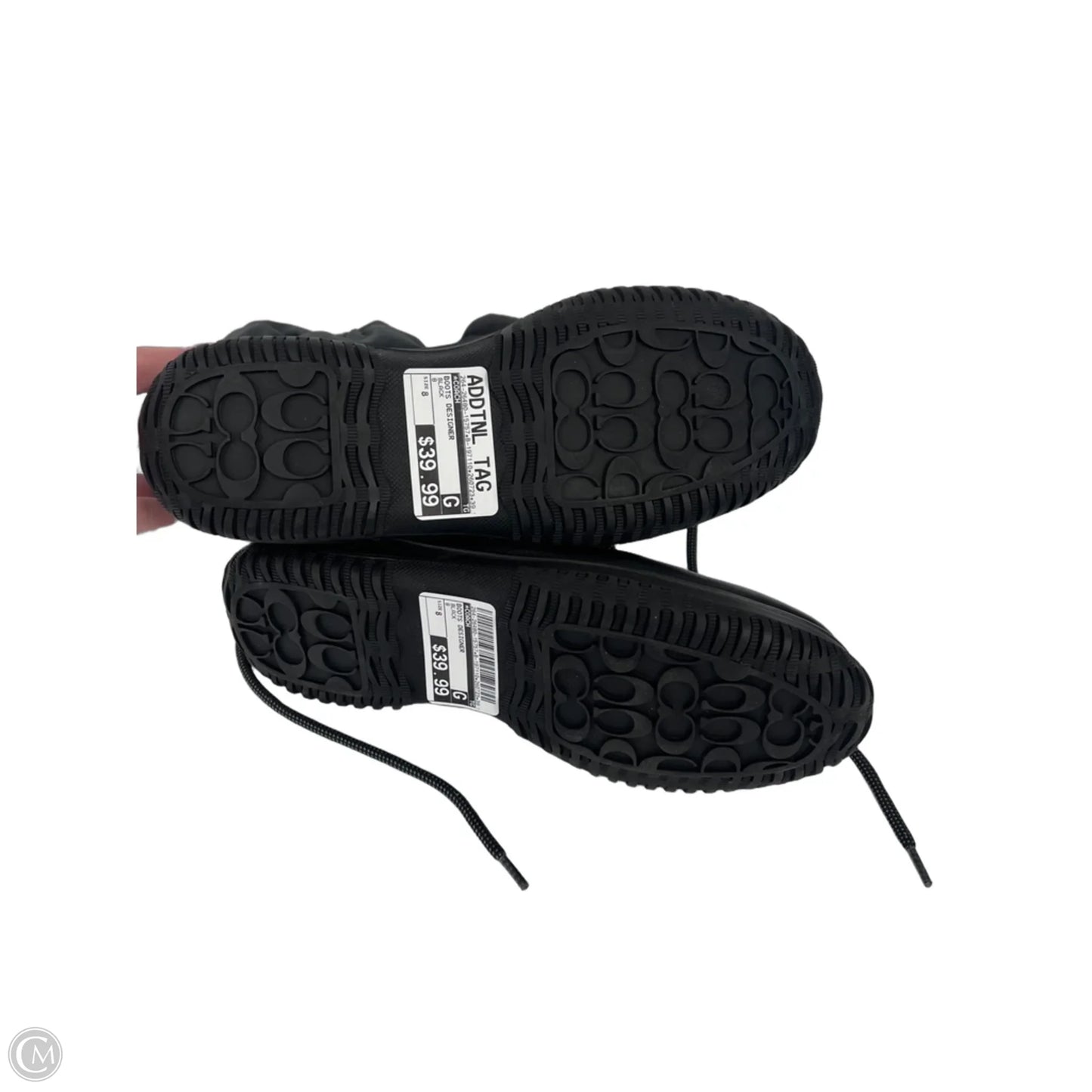 Boots Designer By Coach In Black, Size: 8