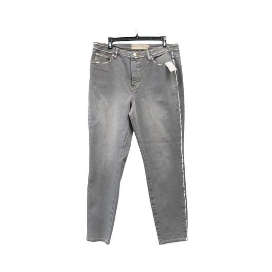 Jeans Straight By Soft Surroundings In Grey, Size: 14