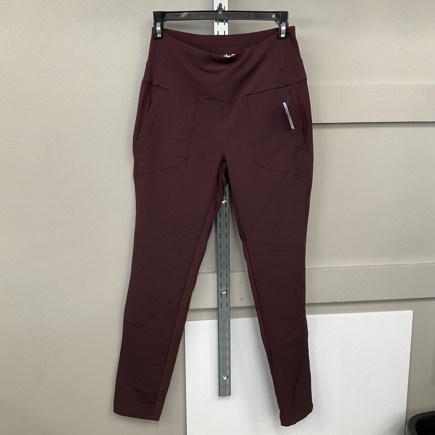 Athletic Leggings By Avalanche In Burgundy, Size: S