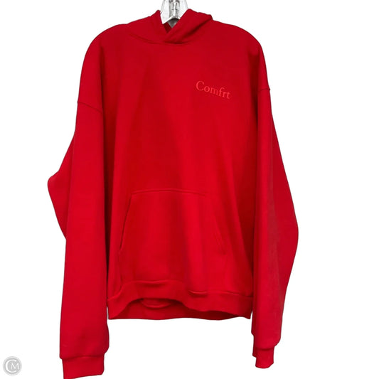 Sweatshirt Hoodie By Comfrt In Red, Size: Xl