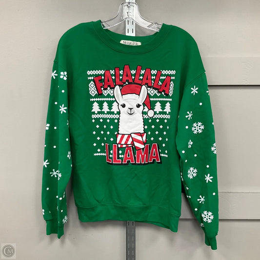 Sweatshirt Crewneck By Clothes Mentor In Green, Size: M