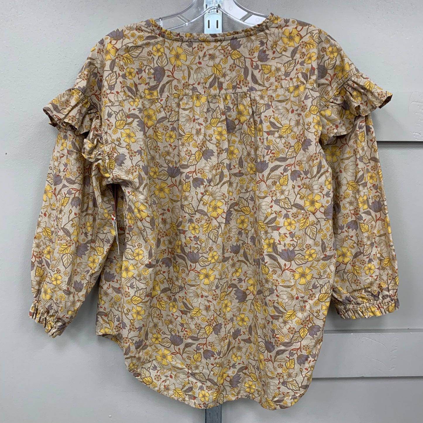 Top Long Sleeve By Free Assembly In Floral Print, Size: S