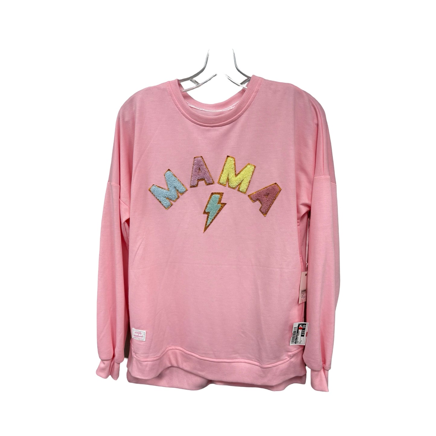 Sweatshirt Crewneck By Hanes In Pink, Size: S