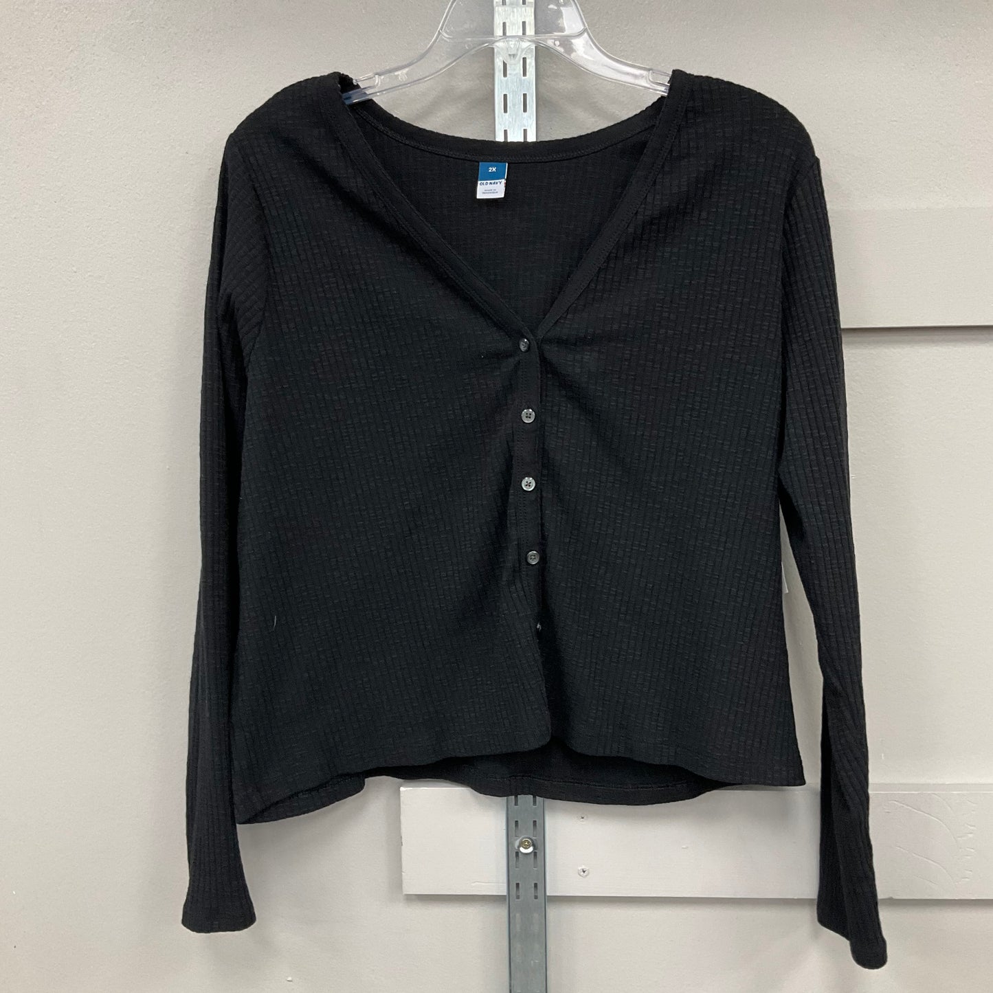 Top Long Sleeve By Old Navy In Black, Size: 2x