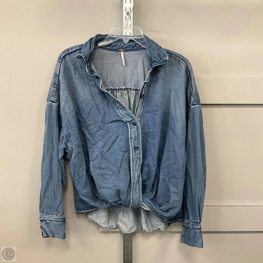 Top Long Sleeve By Clothes Mentor In Blue Denim, Size: M