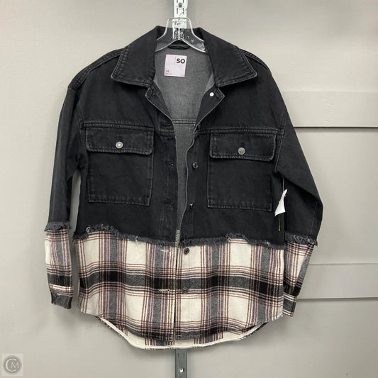 Jacket Denim By So In Black, Size: Xs