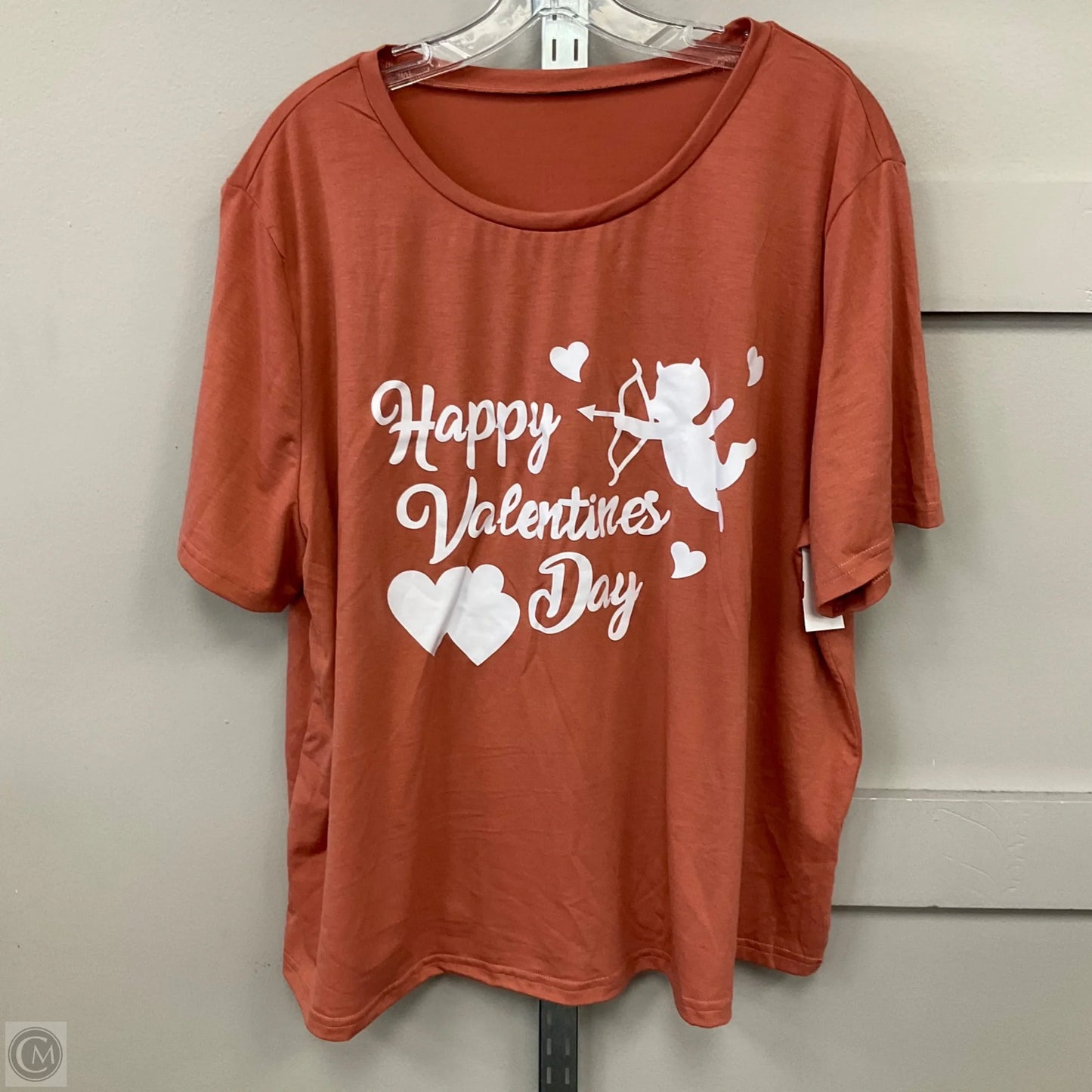 Top Short Sleeve Basic By Clothes Mentor In Coral, Size: 3x