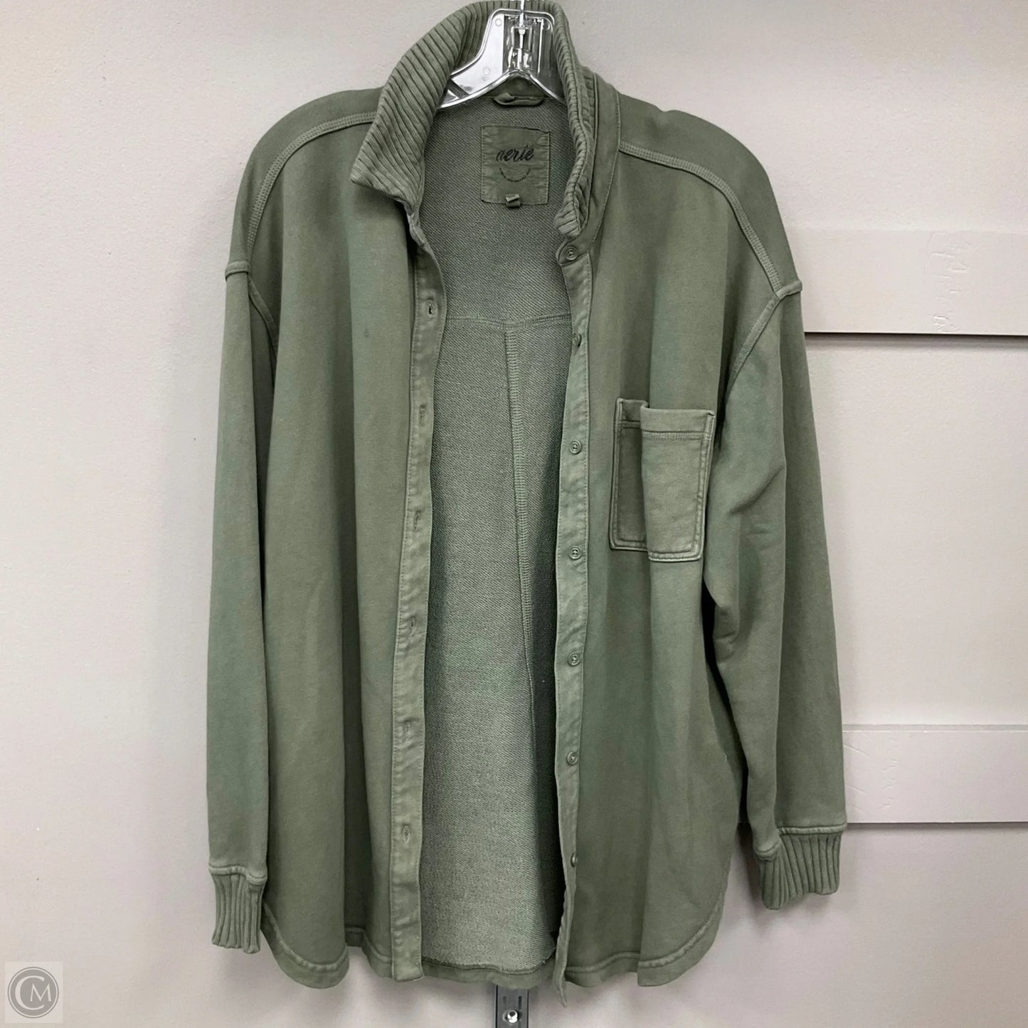 Jacket Shirt By Aerie In Green, Size: S