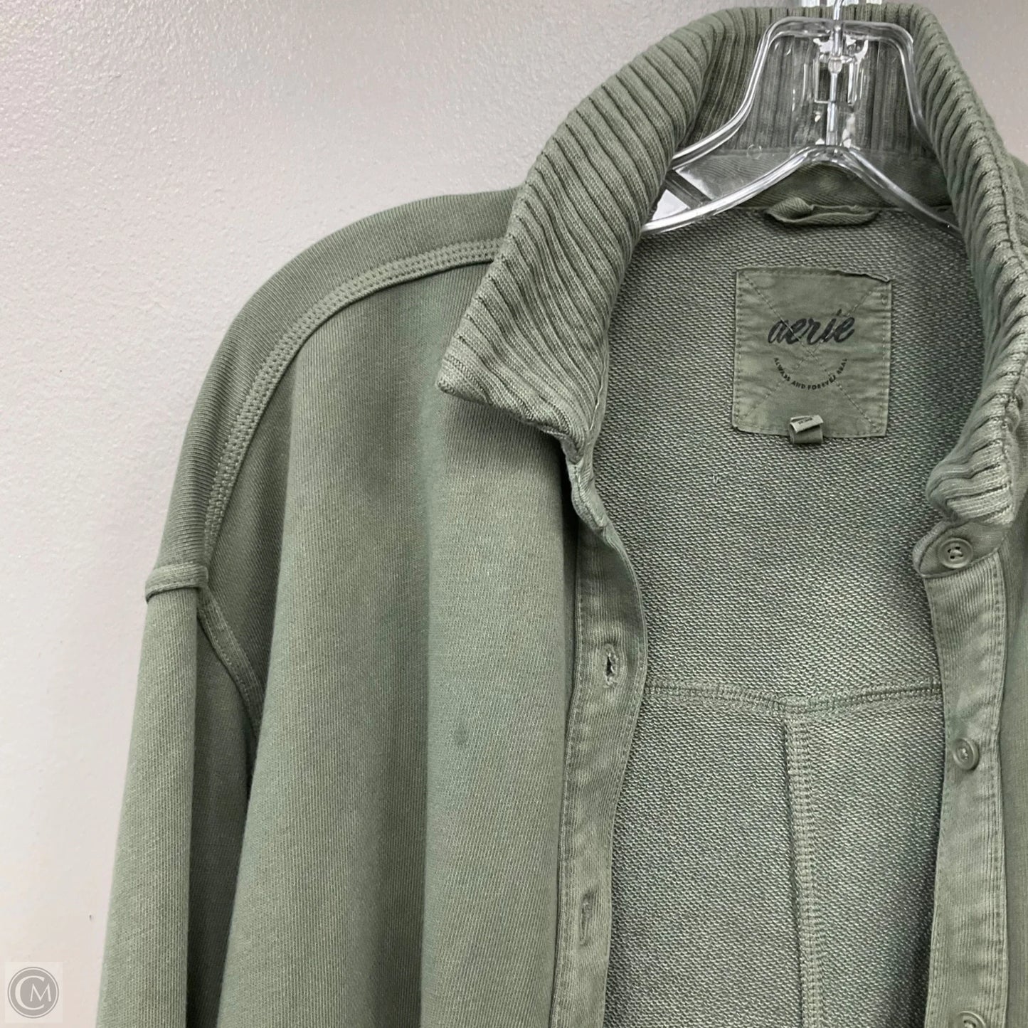 Jacket Shirt By Aerie In Green, Size: S
