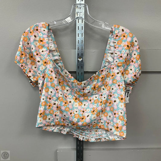 Top Short Sleeve By Altard State In Floral Print, Size: L