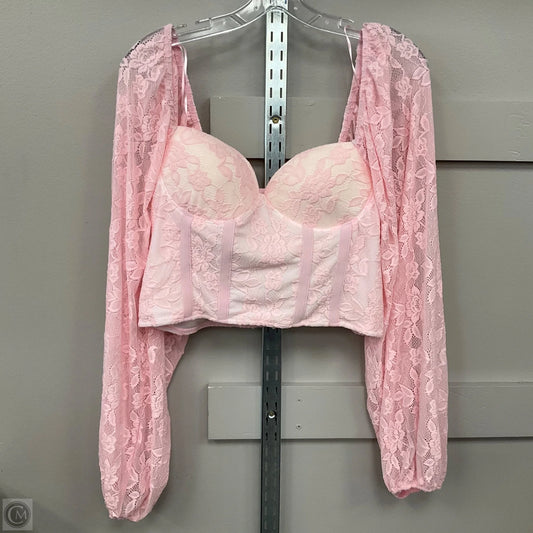 Top Long Sleeve By Mi Ami In Pink, Size: Xl