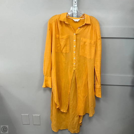 Tunic Long Sleeve By Anthropologie In Yellow, Size: S