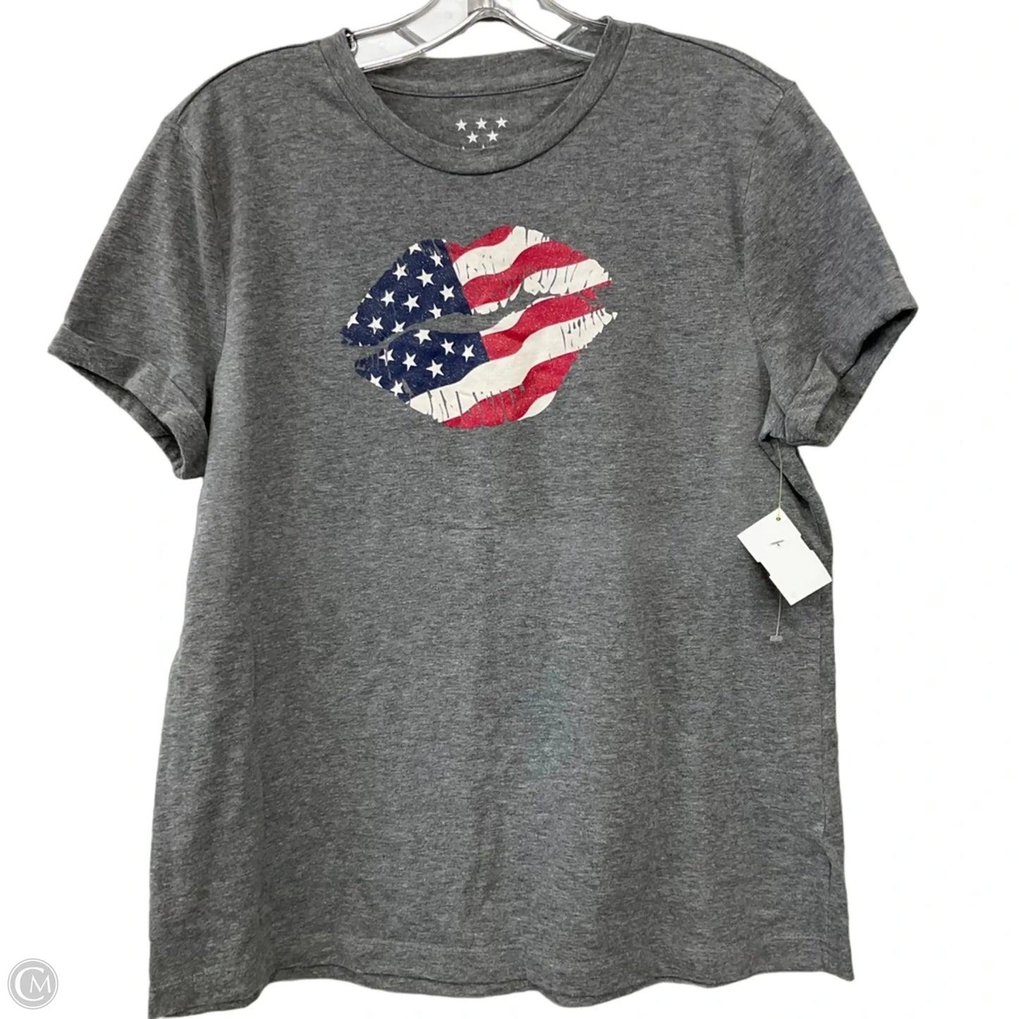 Top Short Sleeve By Clothes Mentor In Grey, Size: S