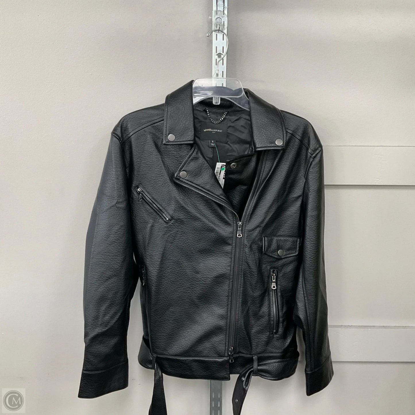 Jacket Moto By Banana Republic In Black, Size: S
