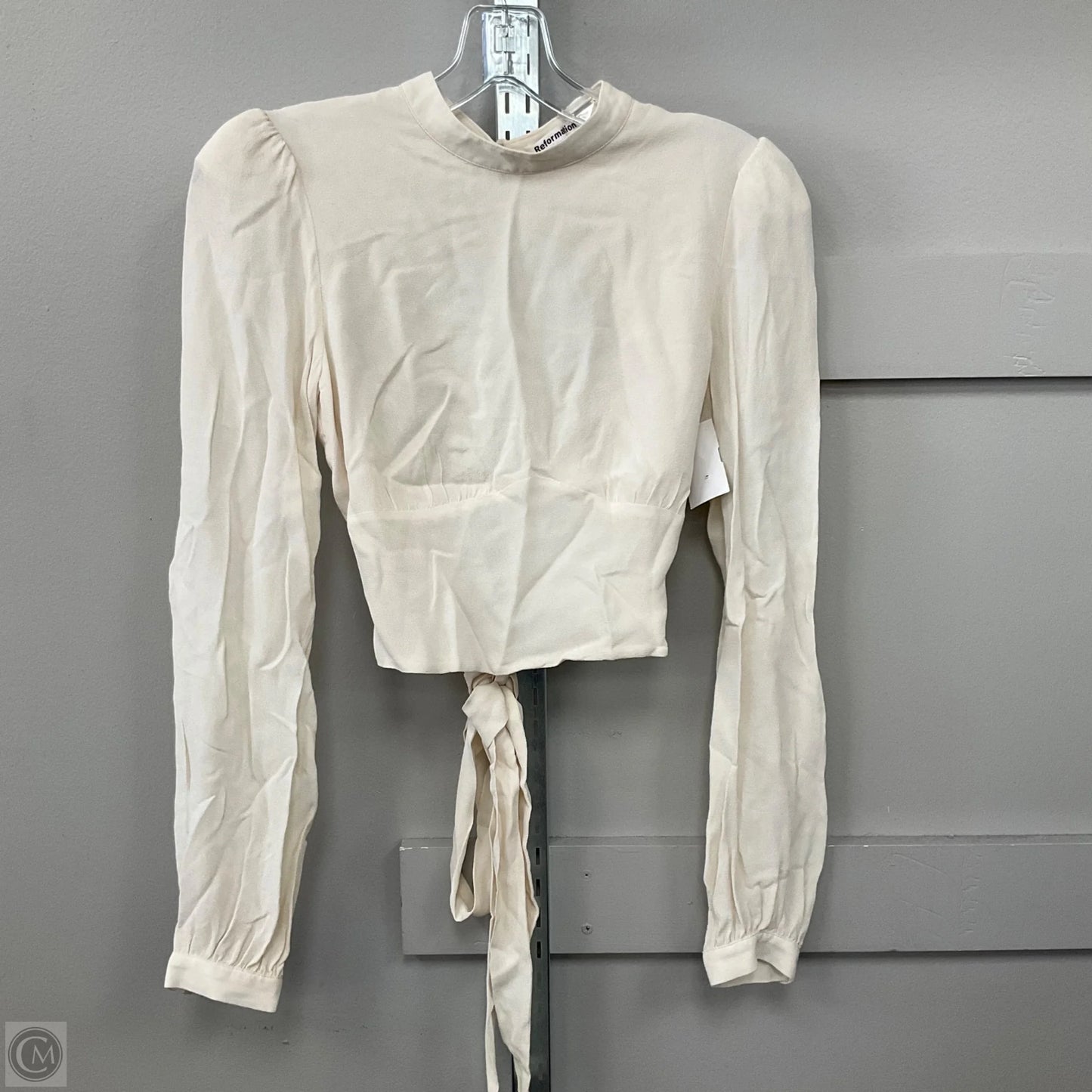 Top Long Sleeve By Reformation In Cream, Size: 8