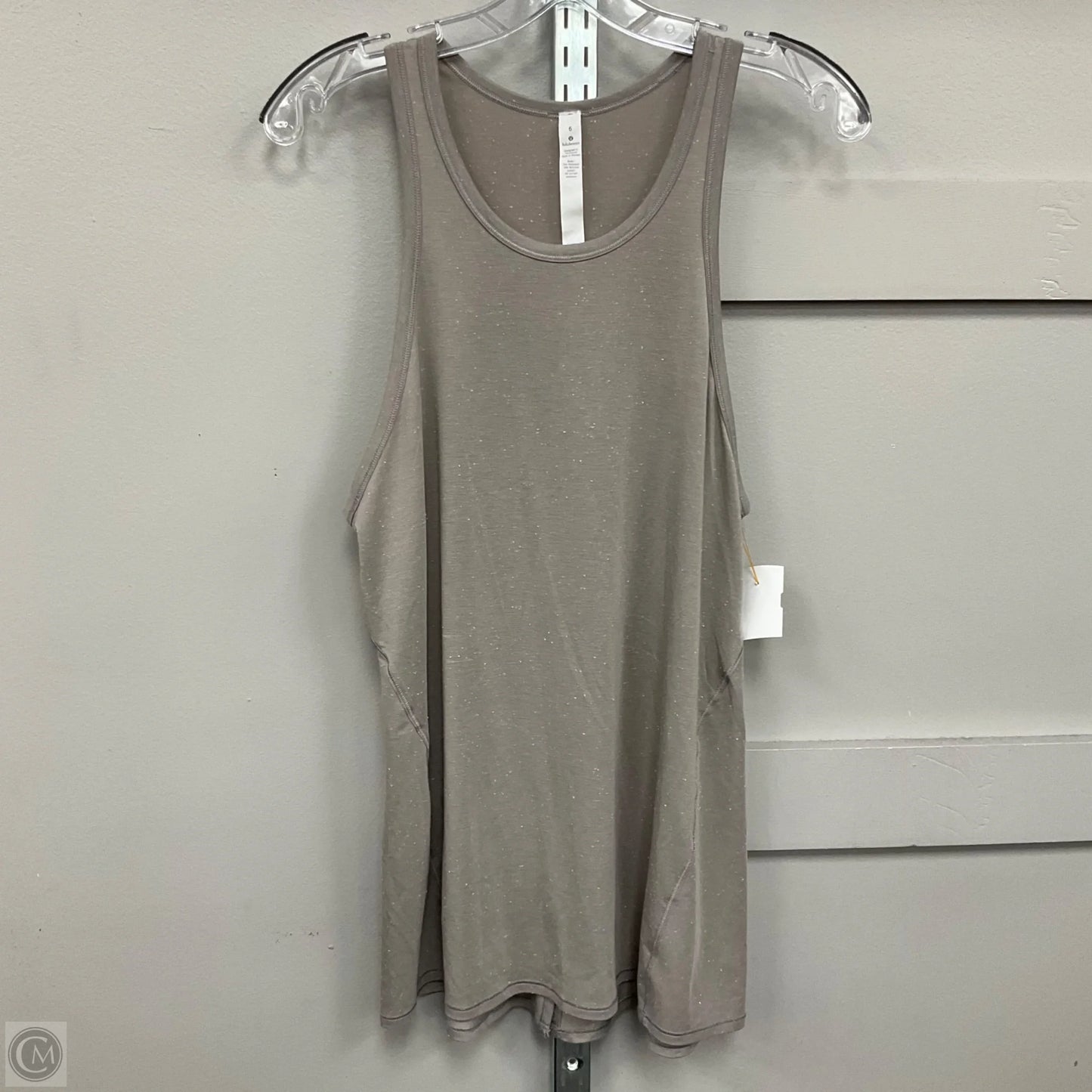 Athletic Tank Top By Lululemon In Grey, Size: 6