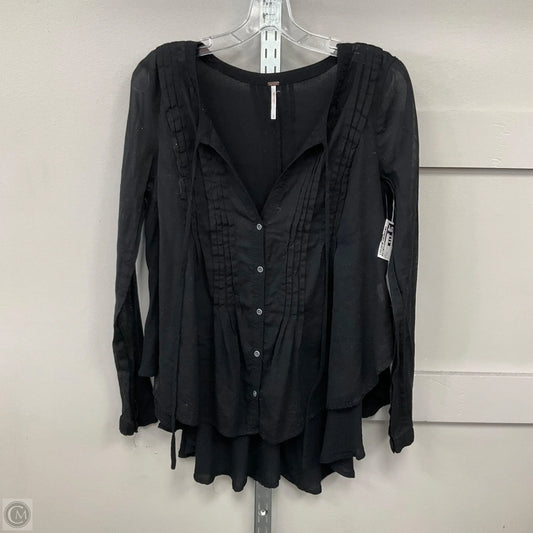 Top Long Sleeve By Free People In Black, Size: S