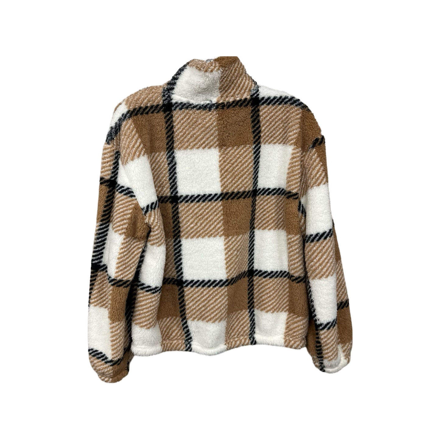 Sweatshirt Collar By Love Ellie  In Plaid Pattern, Size: M