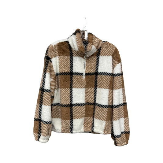 Sweatshirt Collar By Love Ellie  In Plaid Pattern, Size: M