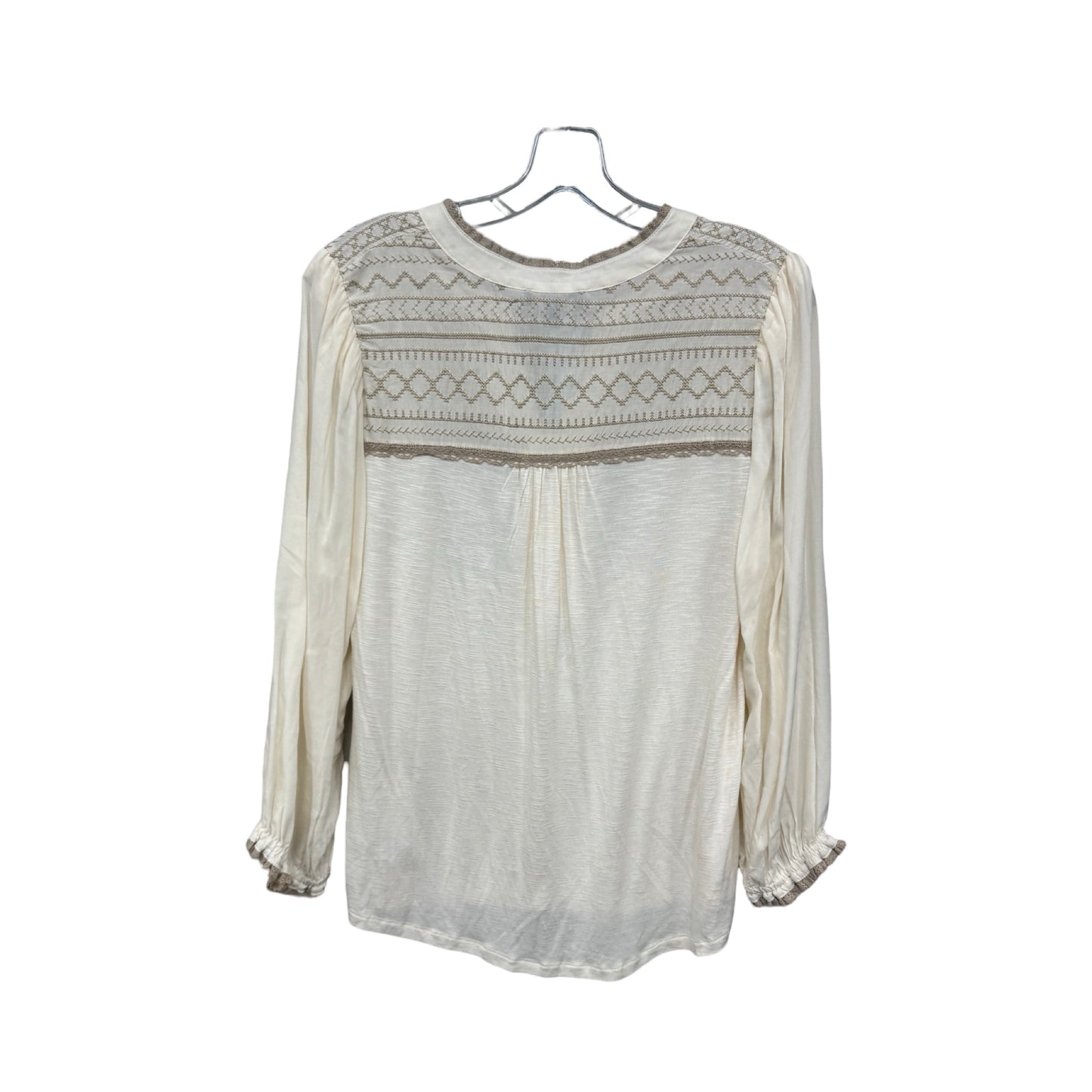 Top Long Sleeve By Democracy In Cream, Size: M