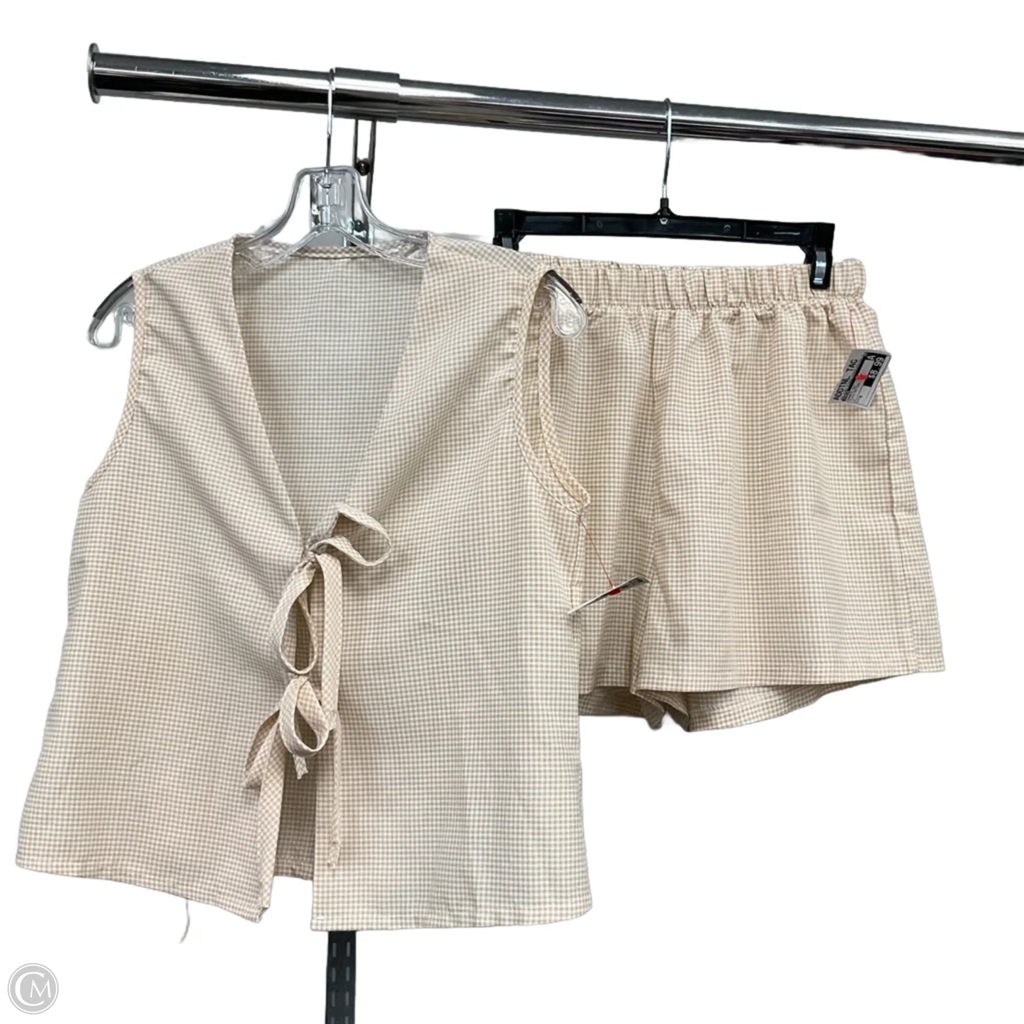 Shorts Set By Shein In Plaid Pattern, Size: M