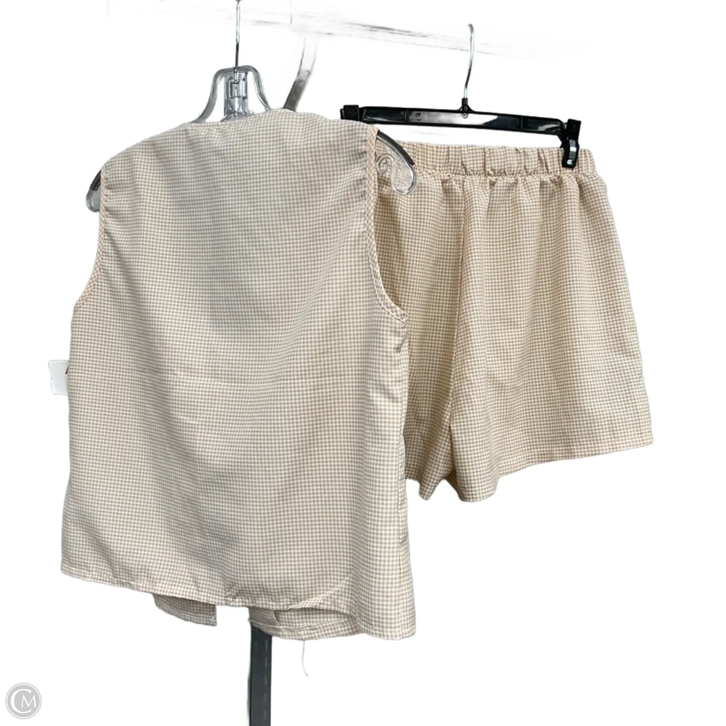 Shorts Set By Shein In Plaid Pattern, Size: M