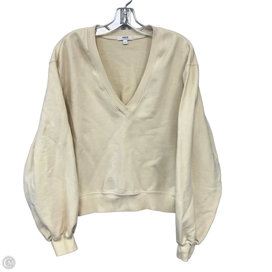 Sweatshirt Crewneck By Agolde In Cream, Size: S