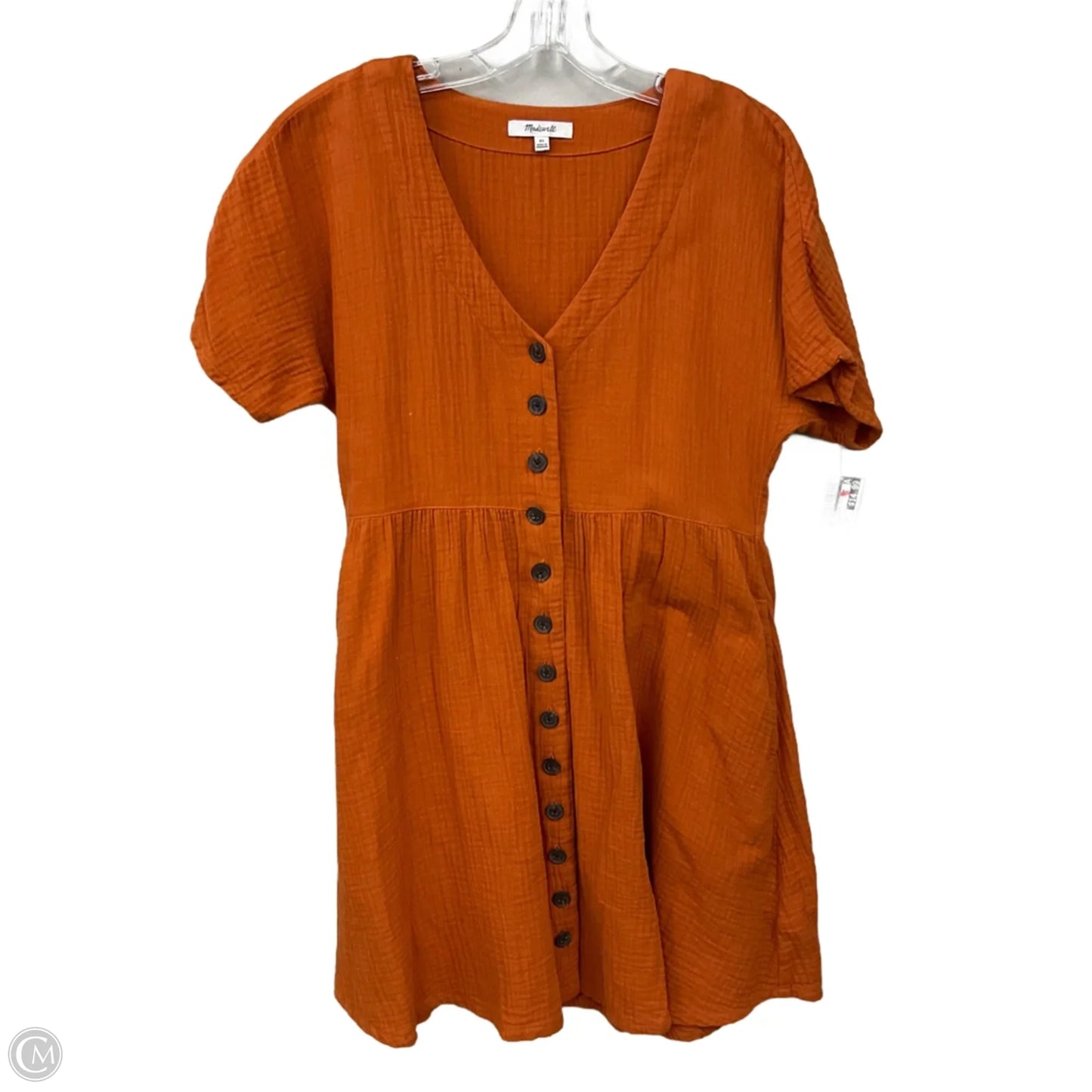 Dress Casual Midi By Madewell In Orange, Size: Xs