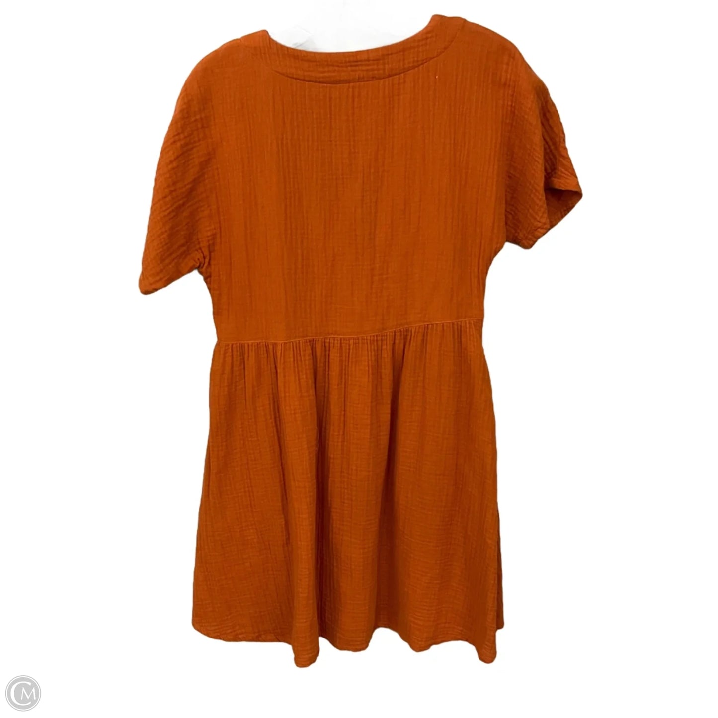 Dress Casual Midi By Madewell In Orange, Size: Xs