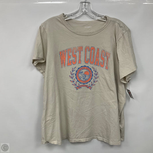 Top Short Sleeve Basic By Old Navy In Cream, Size: Xxl