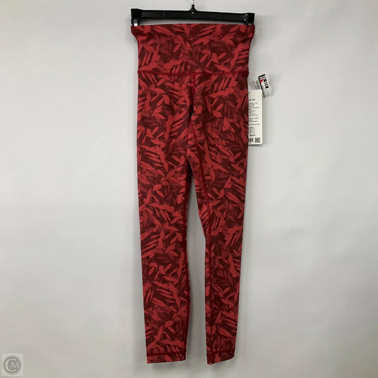 Athletic Leggings By Lululemon In Red, Size: 2