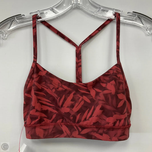 Athletic Bra By Lululemon In Red, Size: 2