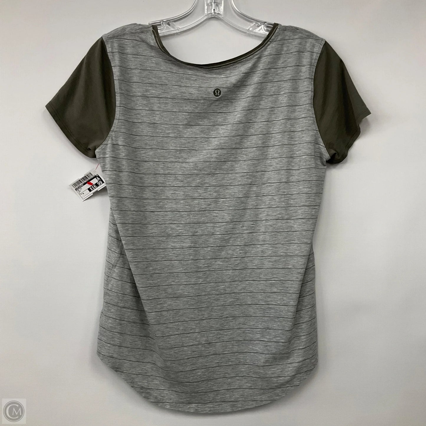 Top Short Sleeve By Lululemon In Grey, Size: 6