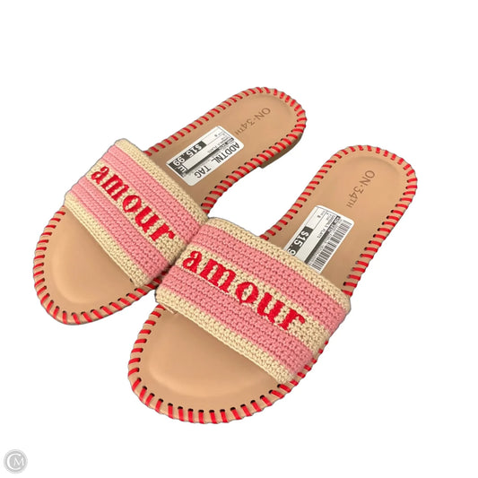 Sandals Flats By On 34th In Pink, Size: 8