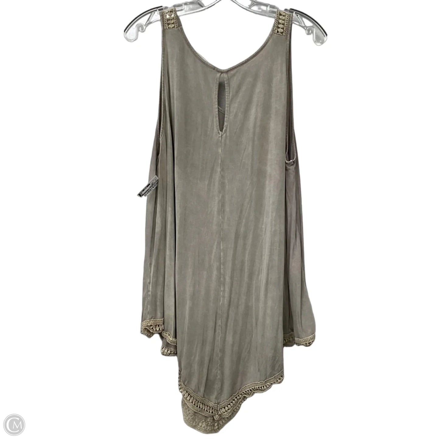 Top Sleeveless By A Beautiful Soul In Grey, Size: 1x
