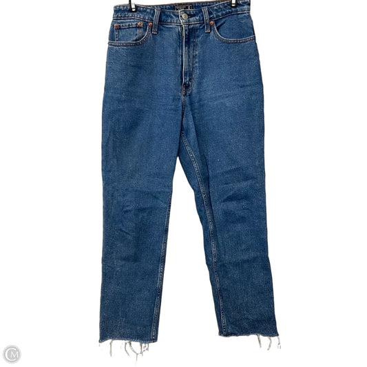 Jeans Straight By Abercrombie And Fitch In Blue Denim, Size: 6