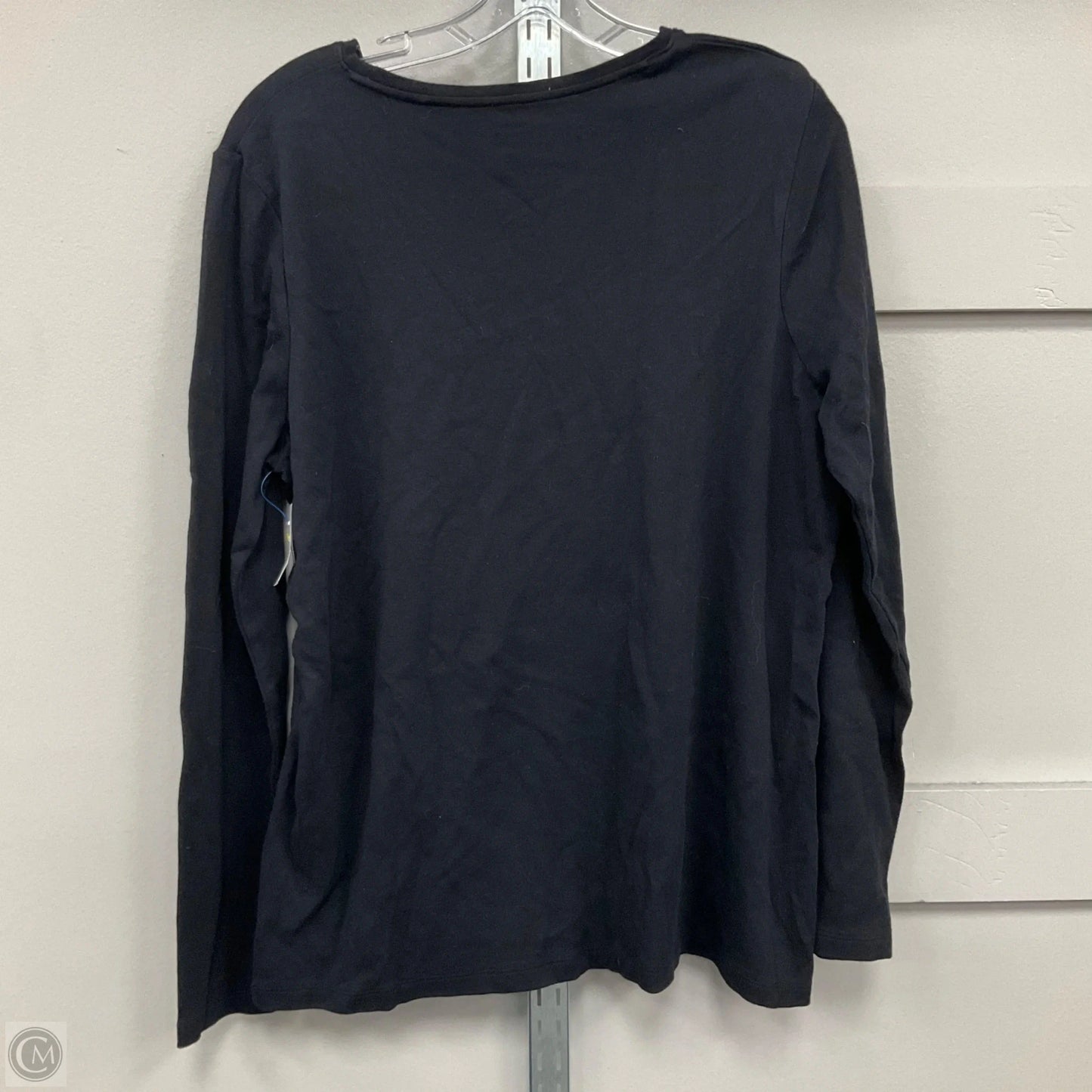 Top Long Sleeve By Kim Rogers In Black, Size: Xl