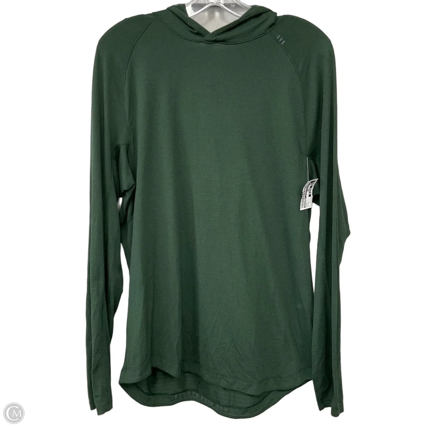 Athletic Top Long Sleeve Hoodie By Lululemon In Green, Size: 6