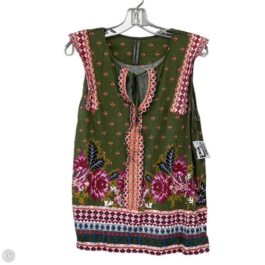Top Sleeveless By Anthropologie In Green, Size: Xl