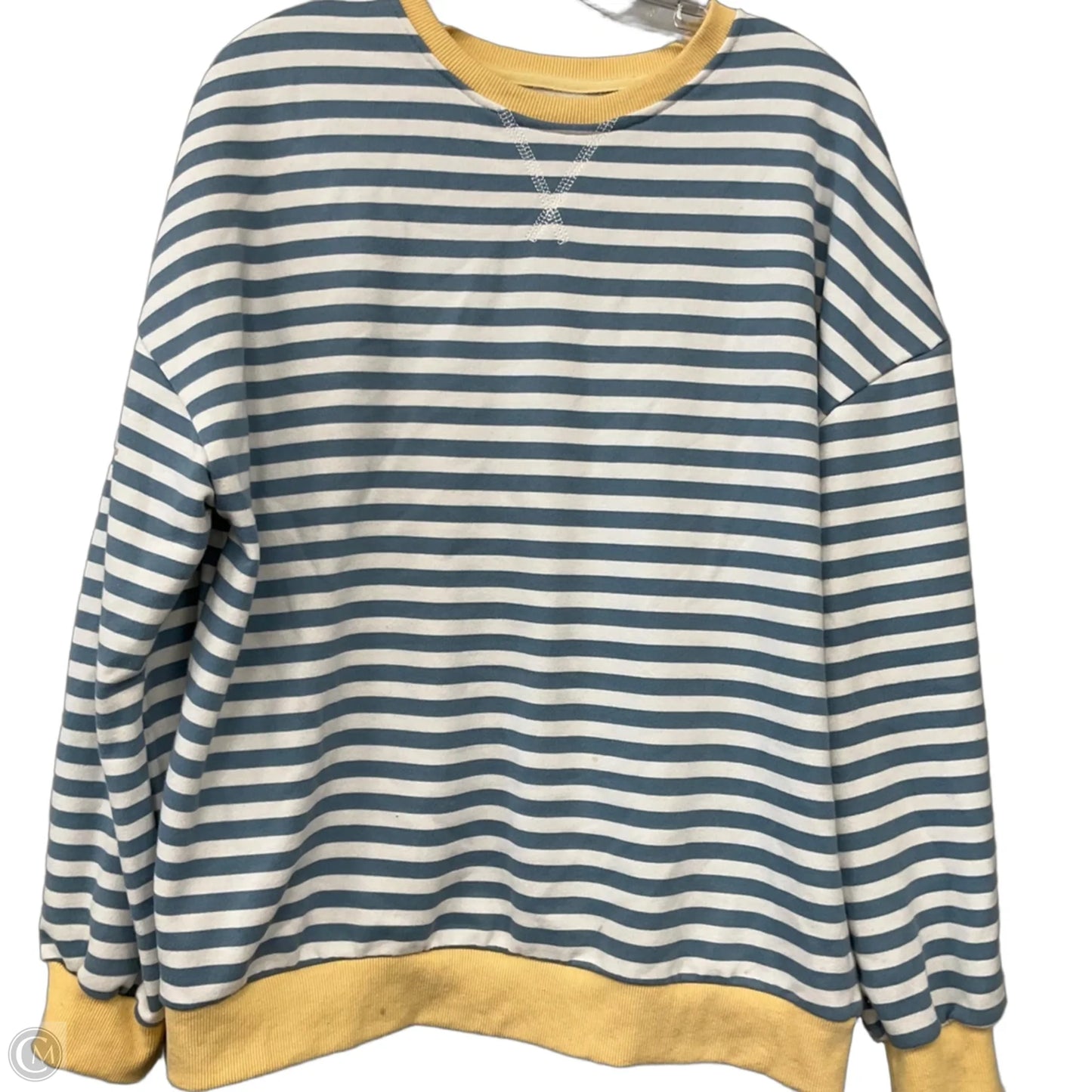 Sweatshirt Crewneck By Clothes Mentor In Striped Pattern, Size: L