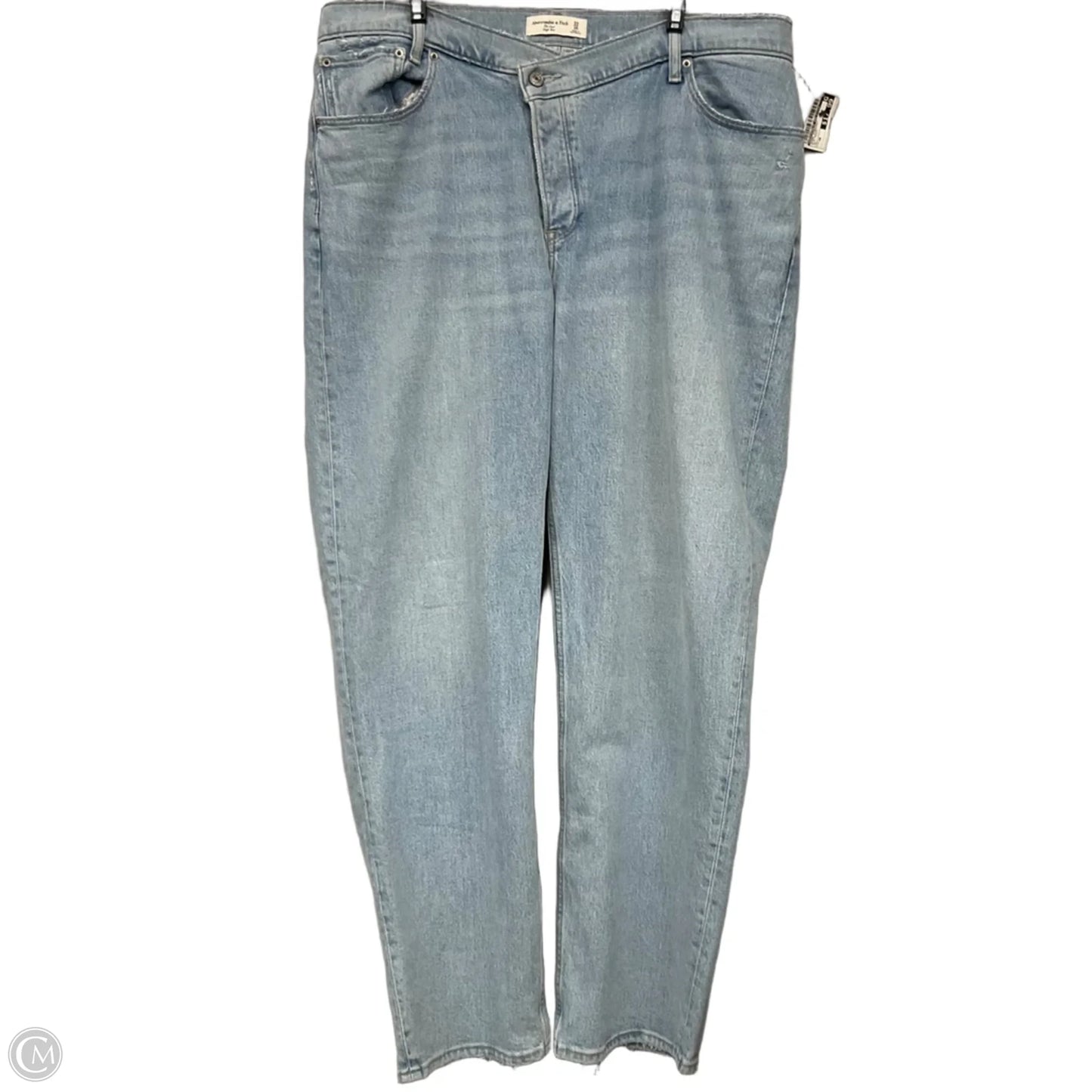 Jeans Straight By Abercrombie And Fitch In Blue Denim, Size: 16