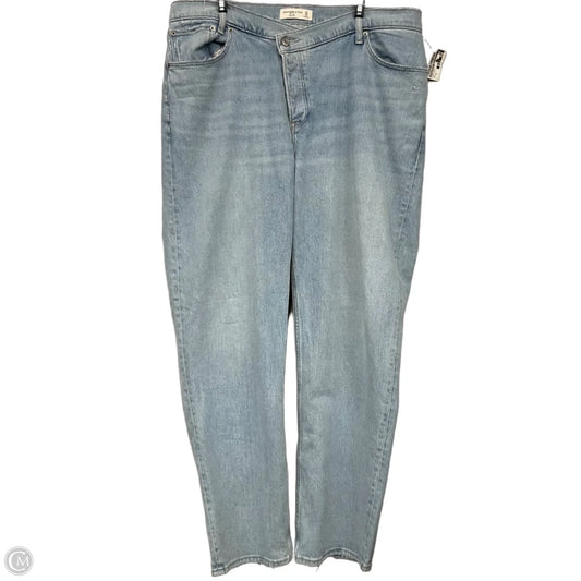 Jeans Straight By Abercrombie And Fitch In Blue Denim, Size: 16