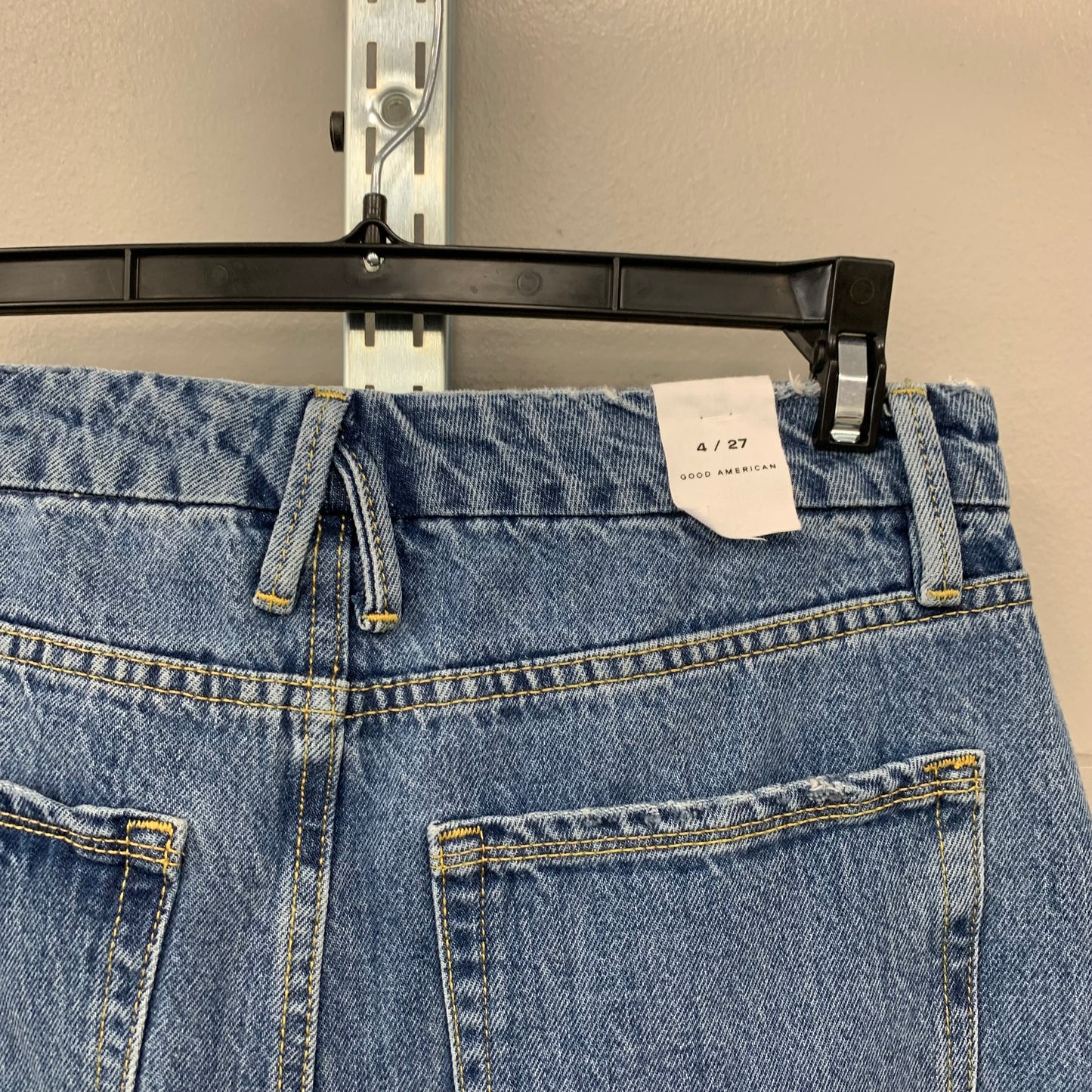 Jeans Straight By Good American In Blue Denim, Size: 4