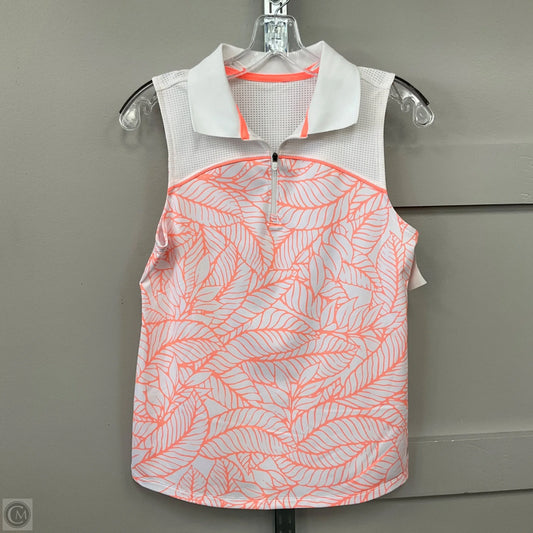 Athletic Tank Top By Fila In Orange White, Size: Xs