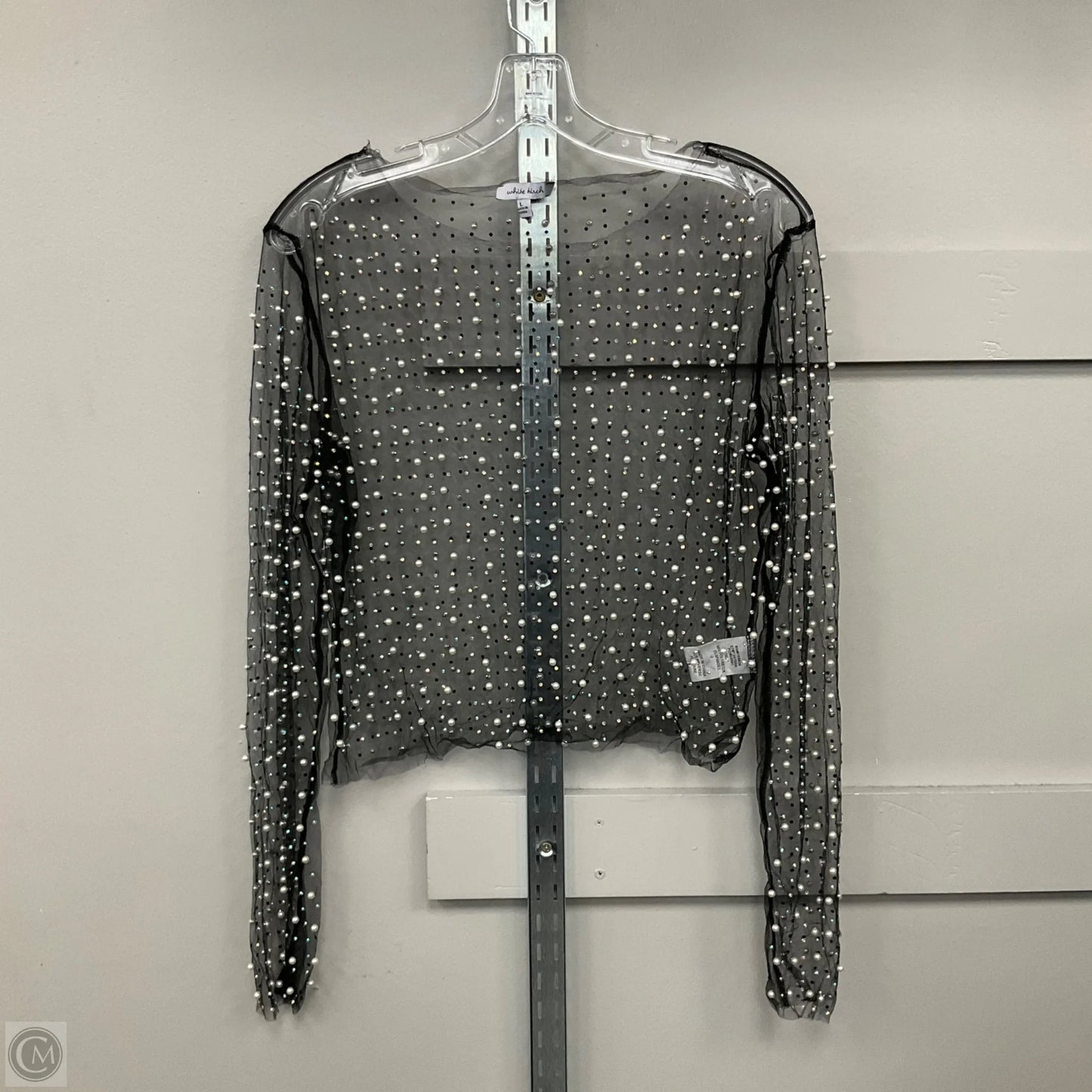 Top Long Sleeve By White Birch In Black & White, Size: L