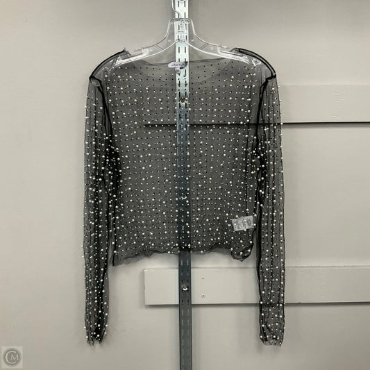 Top Long Sleeve By White Birch In Black & White, Size: L