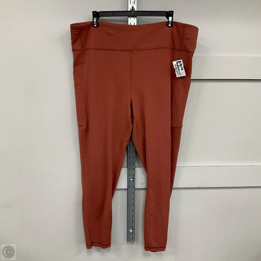 Athletic Leggings By Lululemon In Orange, Size: 18
