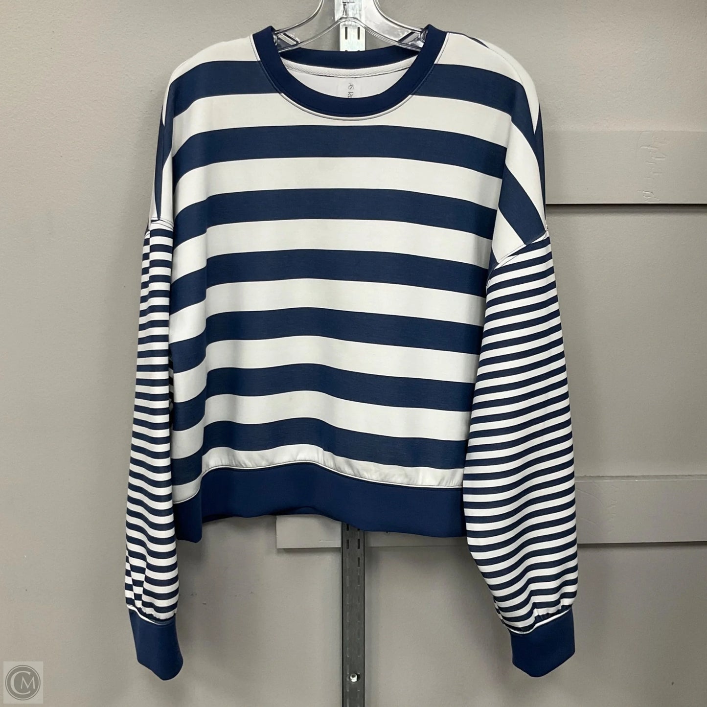 Sweatshirt Crewneck By As Revival In Striped Pattern, Size: L