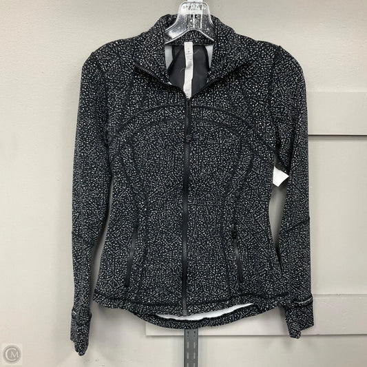 Athletic Jacket By Lululemon In Black & White, Size: 6